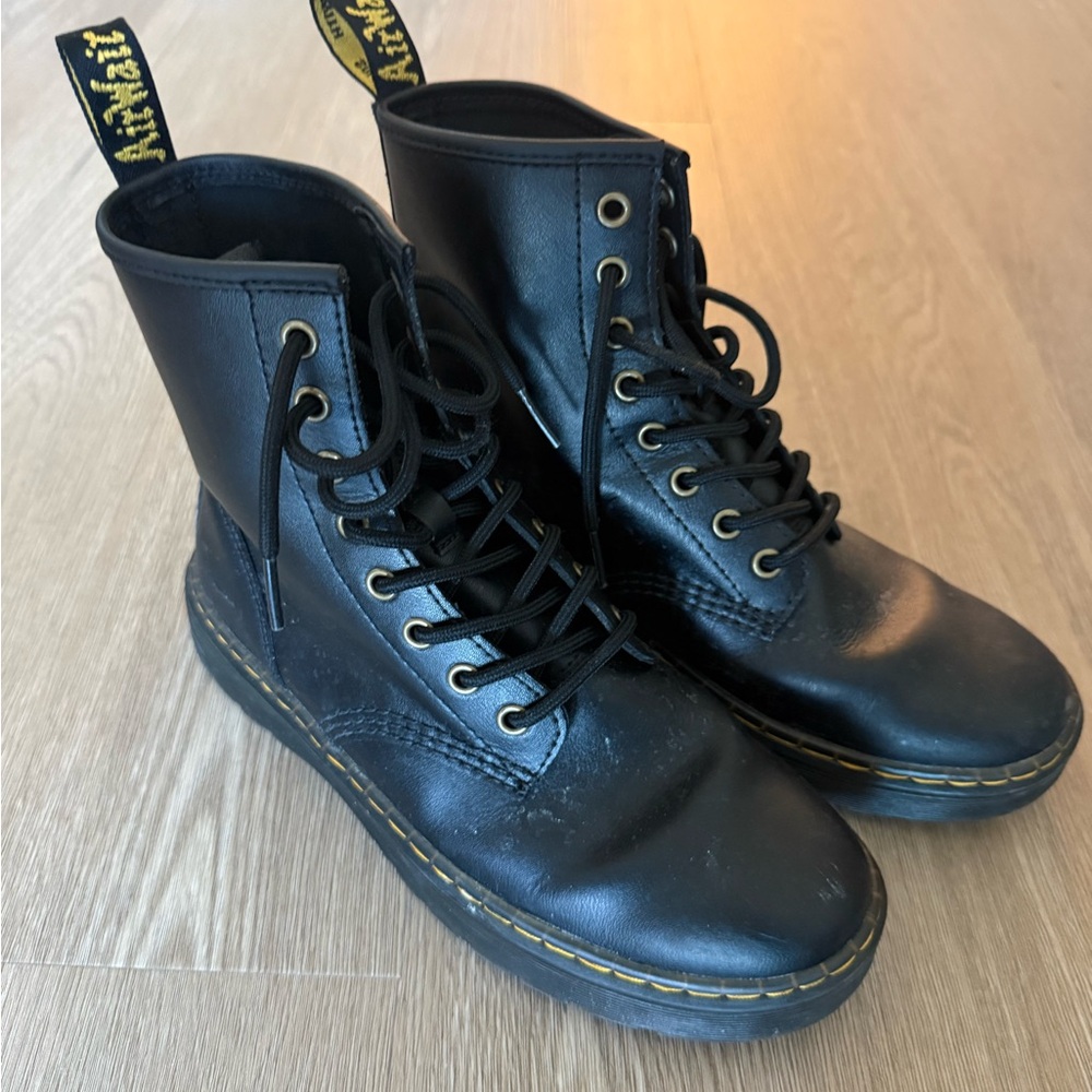 Black Leather Lace-Up Dr. Martens Boots